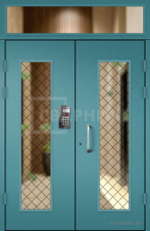 Двухстворчатая дверь две створки с кодовым замком МДФ ПД-113