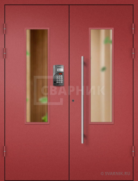Стальная дверь в подъезд со стеклом ПД-20