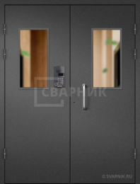 Дверь входная с окном МДФ ПД-58