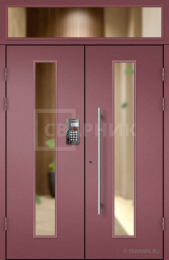 Дверь в подъезд с верхней стеклянной вставкой ПД-45